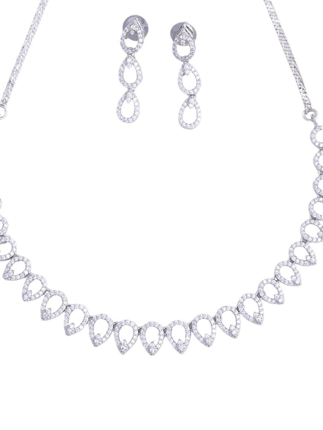 Heart Link Necklace & Earrings Set for Women | Elegant Fashion Jewellery