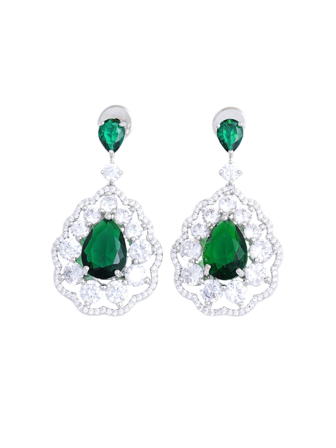 Kayrah Ruby Red Crystal Necklace & Earrings Set for Women