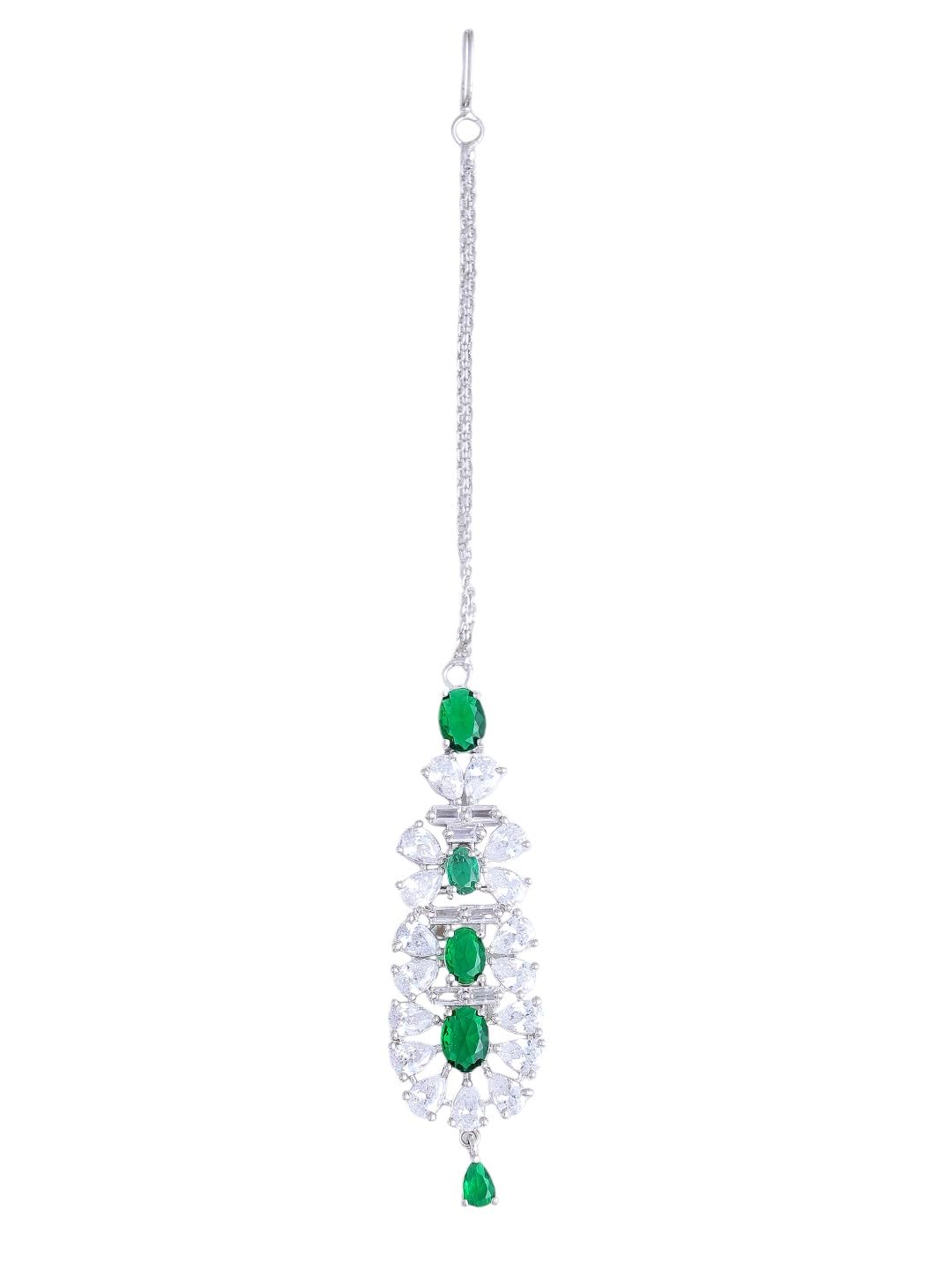 KAYRAH Women Pink Brass Material Crafted CZ Stone Studed Necklace with Earrings with Matching Earrings with Matching Earrings