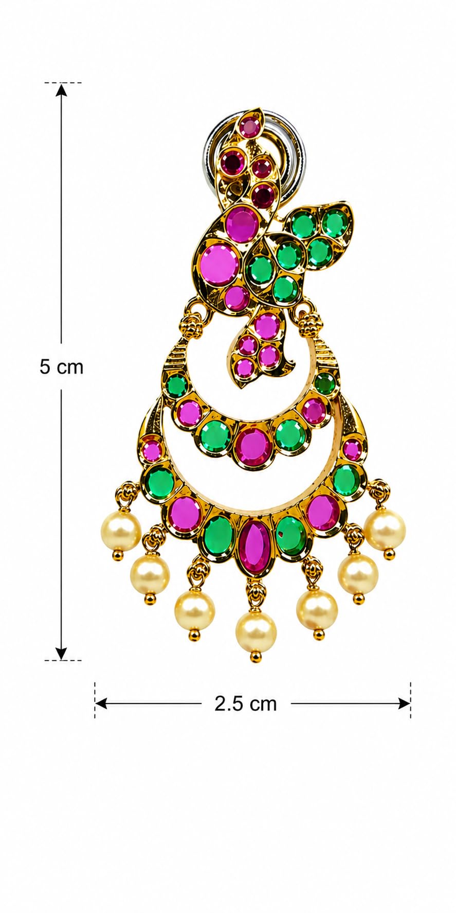 Gold Plated Multicolor Stone Drop Earrings for Women Stylish | Traditional Fashion Jewellery Earrings for Girls | Elegant Earrings Gift for Women