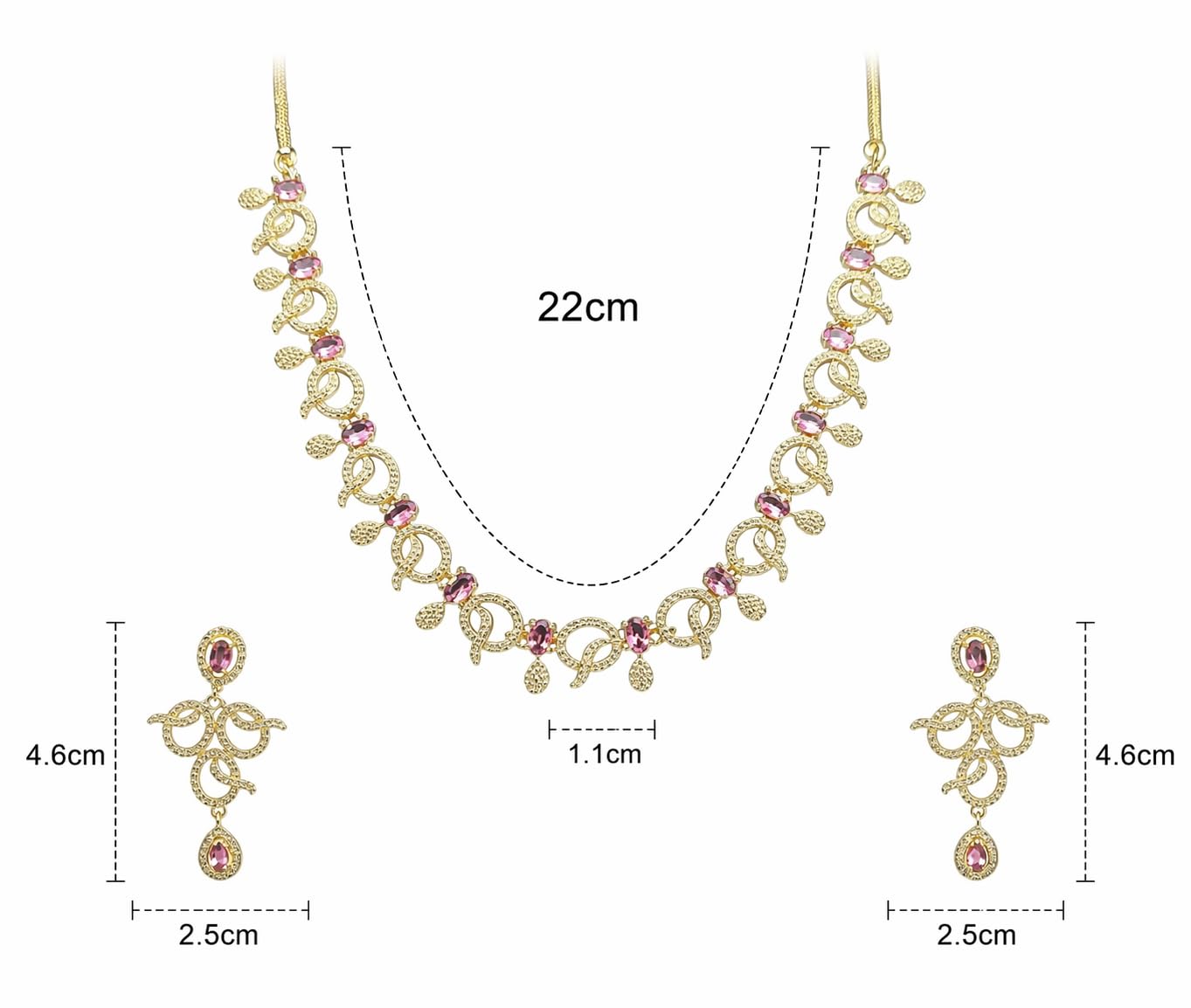 KAYRAH Gold Plated Temple Mangalsutra Necklace Set with Earrings, Traditional South Indian Lakshmi Design, Green Beads, Bridal Wedding Jewellery with Matching Earrings with Matching Earrings