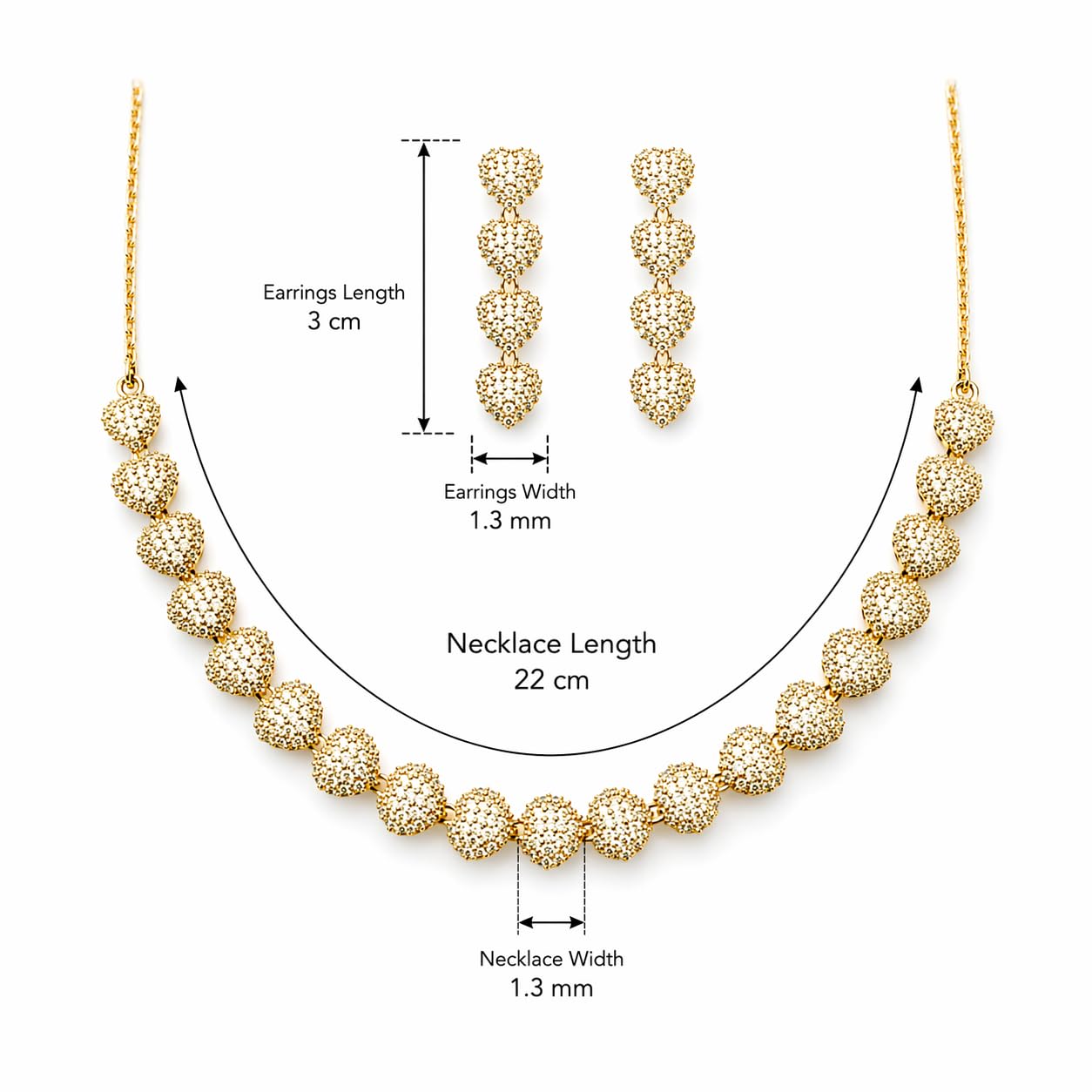 KAYRAH Gold Plated Necklace Set with Ruby Red Stones & American Diamond, Drop Earrings, Fashion Jewellery for Women with Matching Earrings with Matching Earrings