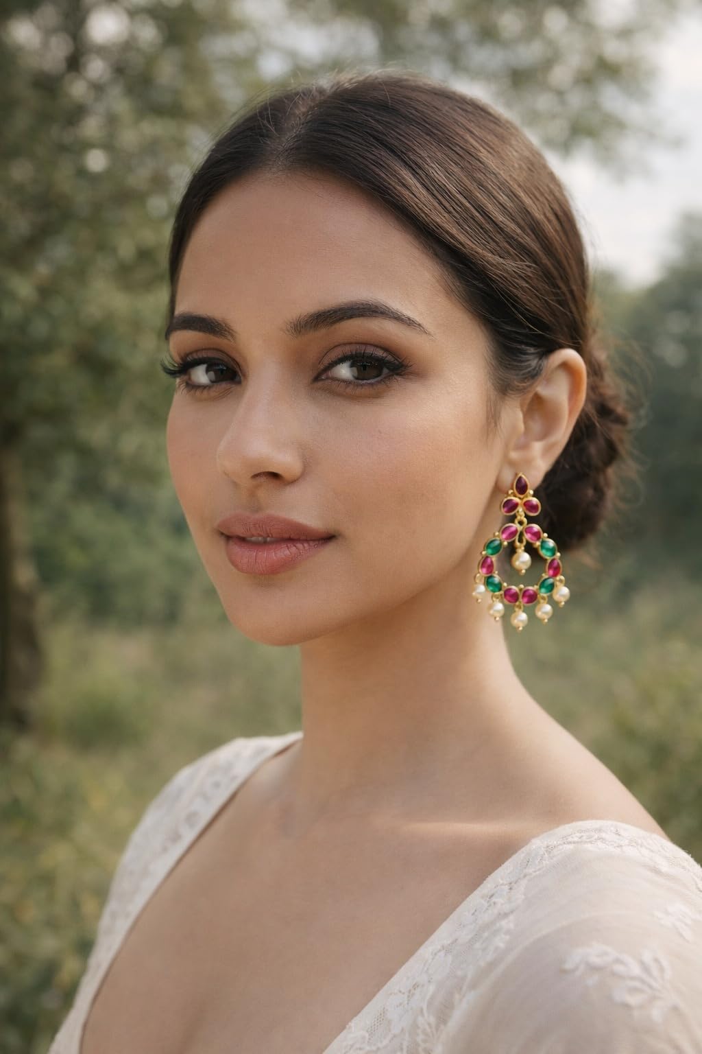 Gold Plated Multicolor Stone Earrings for Women Stylish | Traditional Fashion Jewellery Earrings for Girls | Elegant Earrings Gift for Women