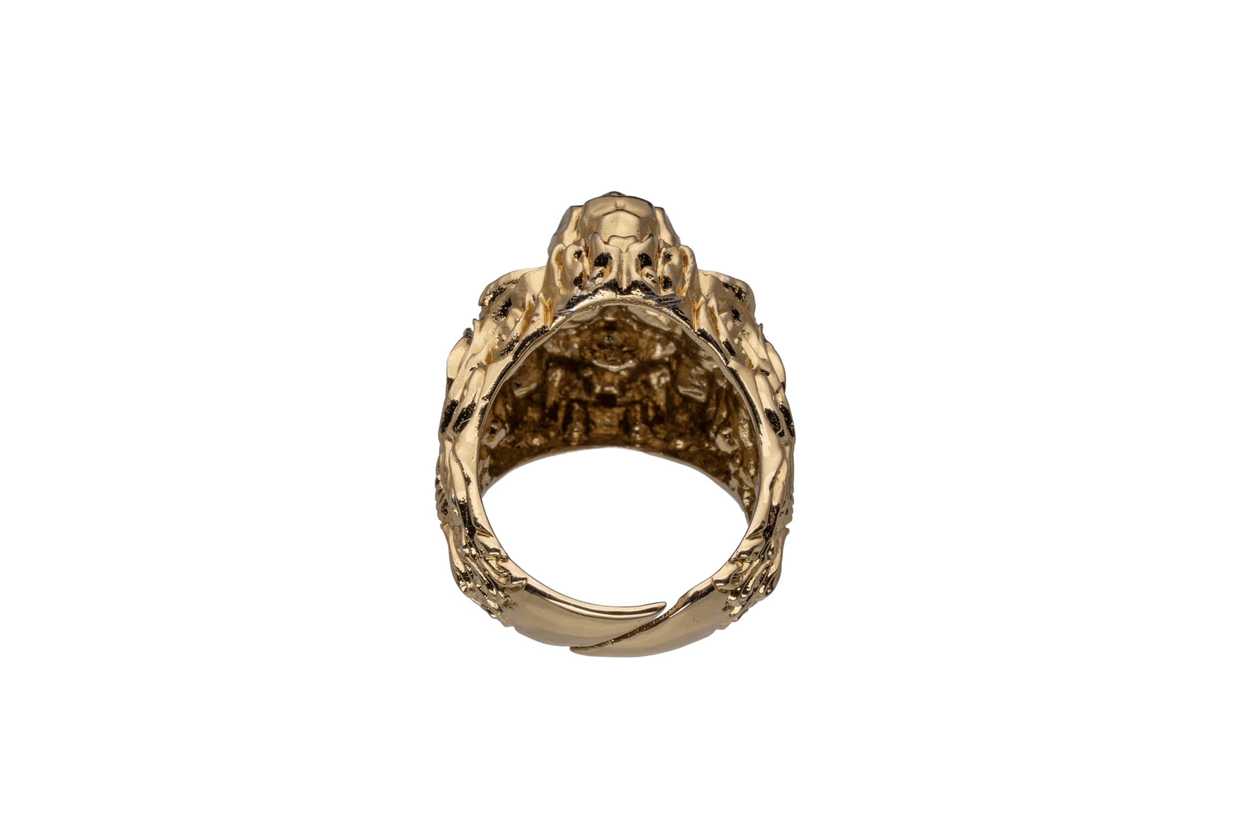 KAYRAH Brass Material Topaz Stone Stud Ring for Women and Girls for Every Occassion (Gold )