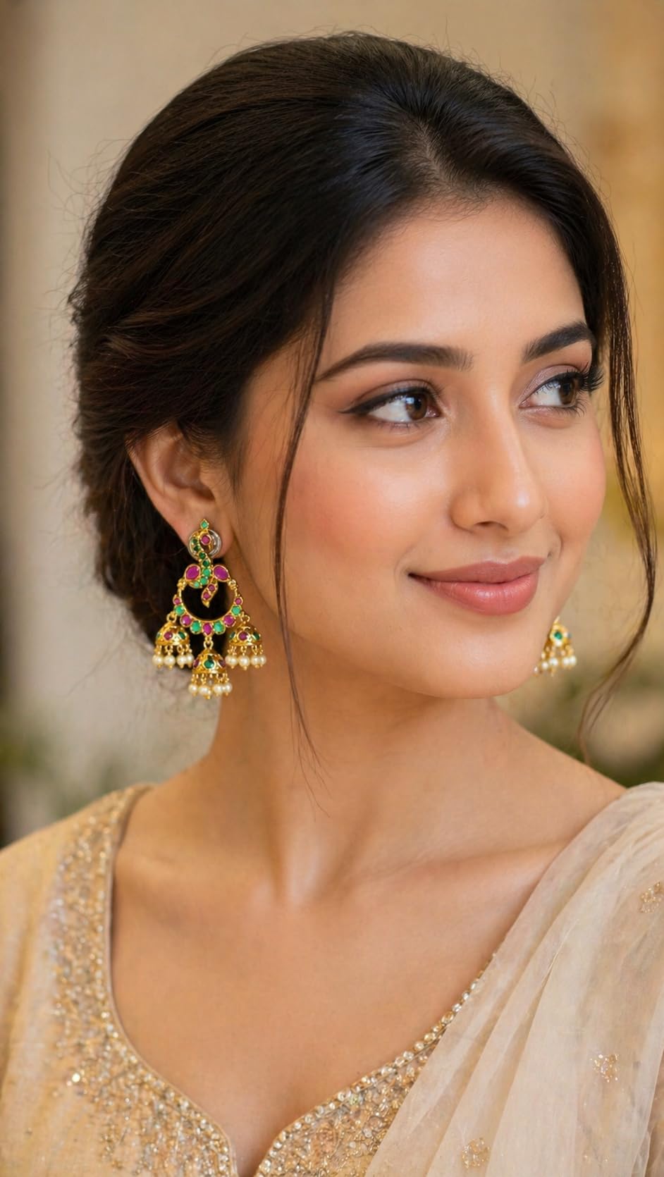 Gold Plated Multicolor Jhumka Earrings for Women Stylish | Traditional Fashion Jewellery Earrings for Girls | Elegant Earrings Gift for Women