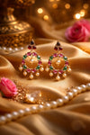 Gold Plated Multicolor Stone Earrings for Women Stylish | Traditional Fashion Jewellery Earrings for Girls | Elegant Earrings Gift for Women