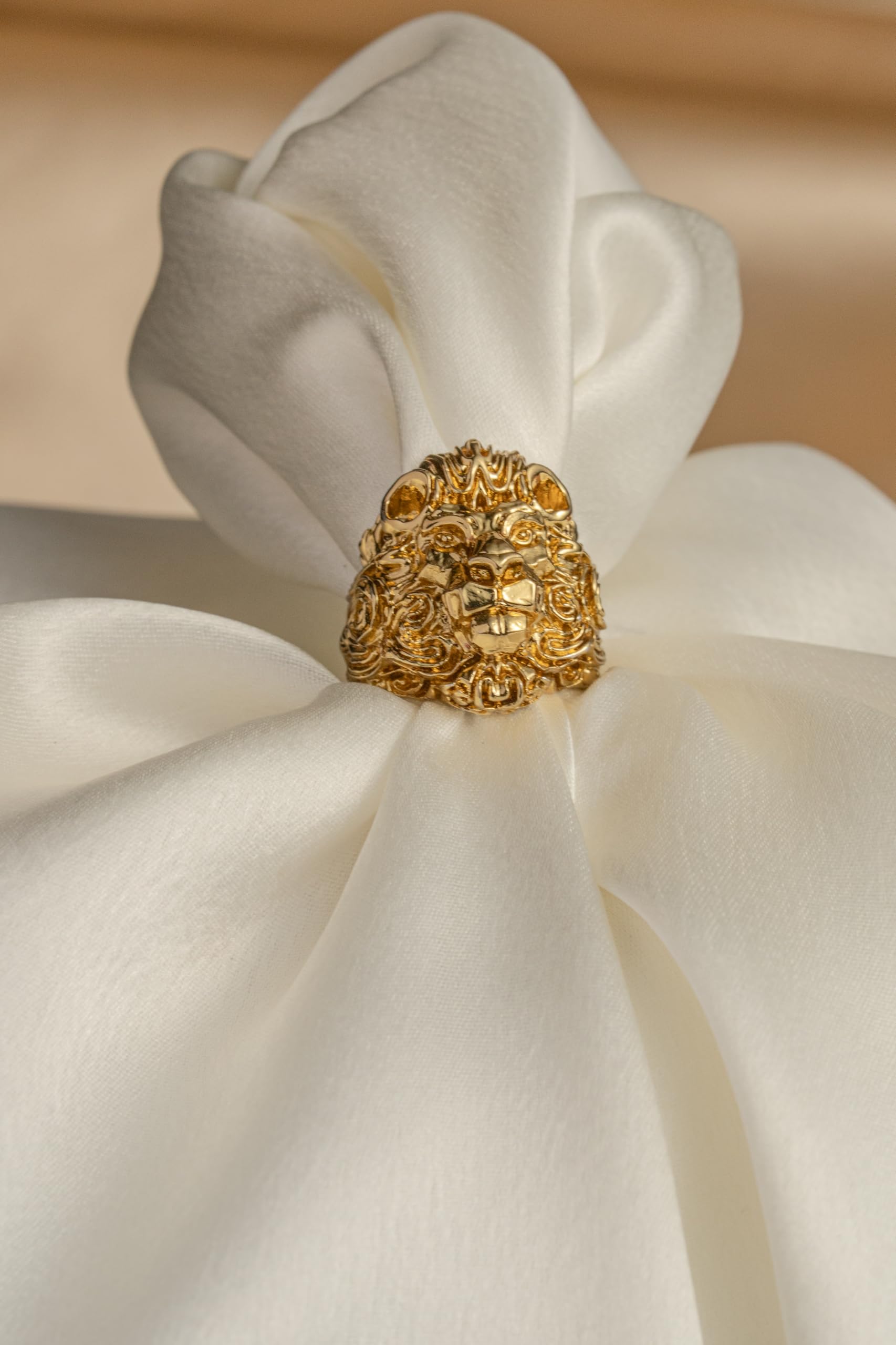 KAYRAH Brass Material Topaz Stone Stud Ring for Women and Girls for Every Occassion (Gold )