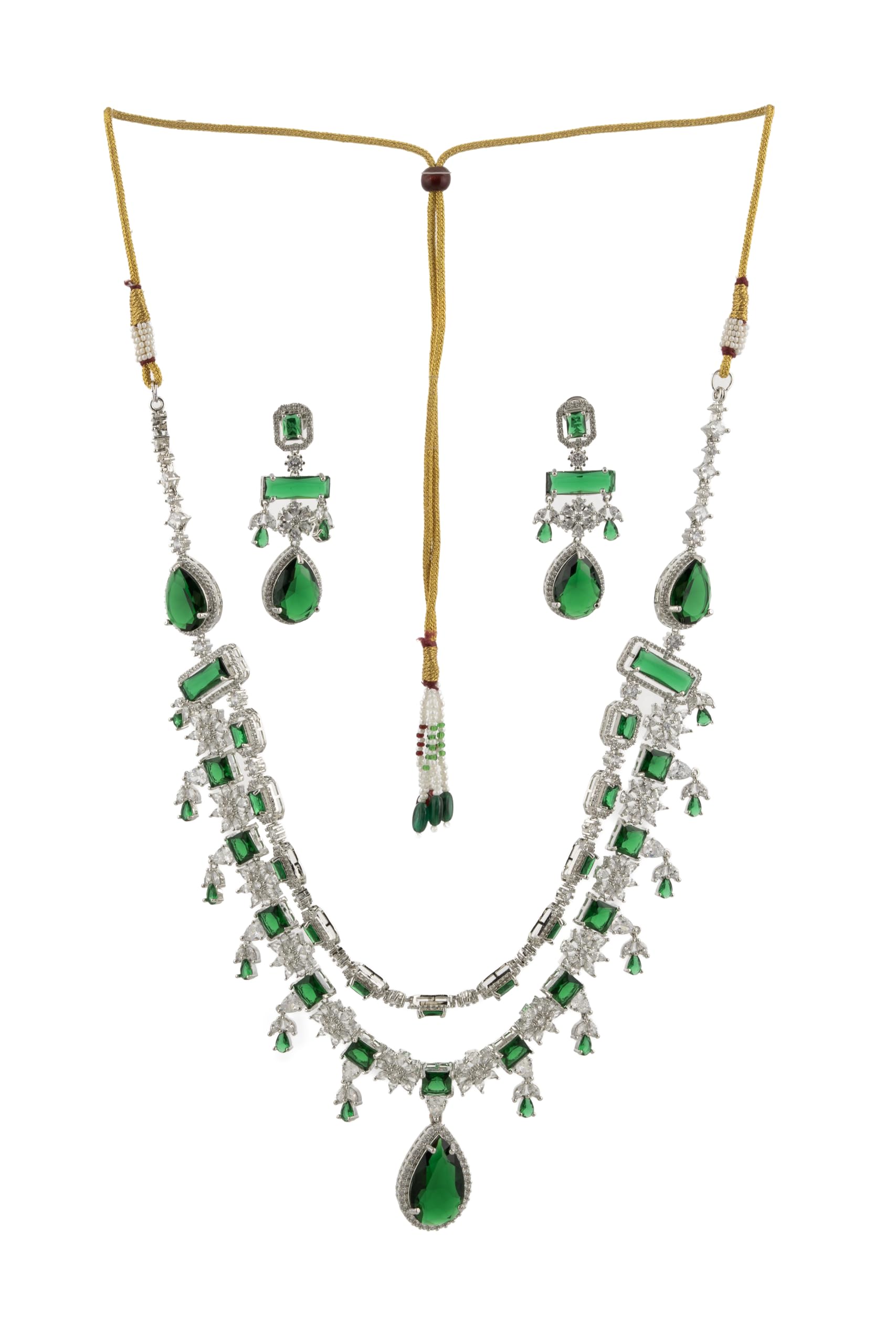 KAYRAH Kundan Necklace Set for Women Stylish with Matching Earrings with Matching Earrings
