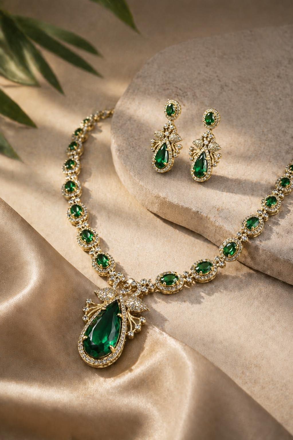 KAYRAH Gold Plated Temple Jewellery Necklace Set with Lakshmi Pendant and Jhumka Earrings, Traditional South Indian Bridal with Matching Earrings with Matching Earrings