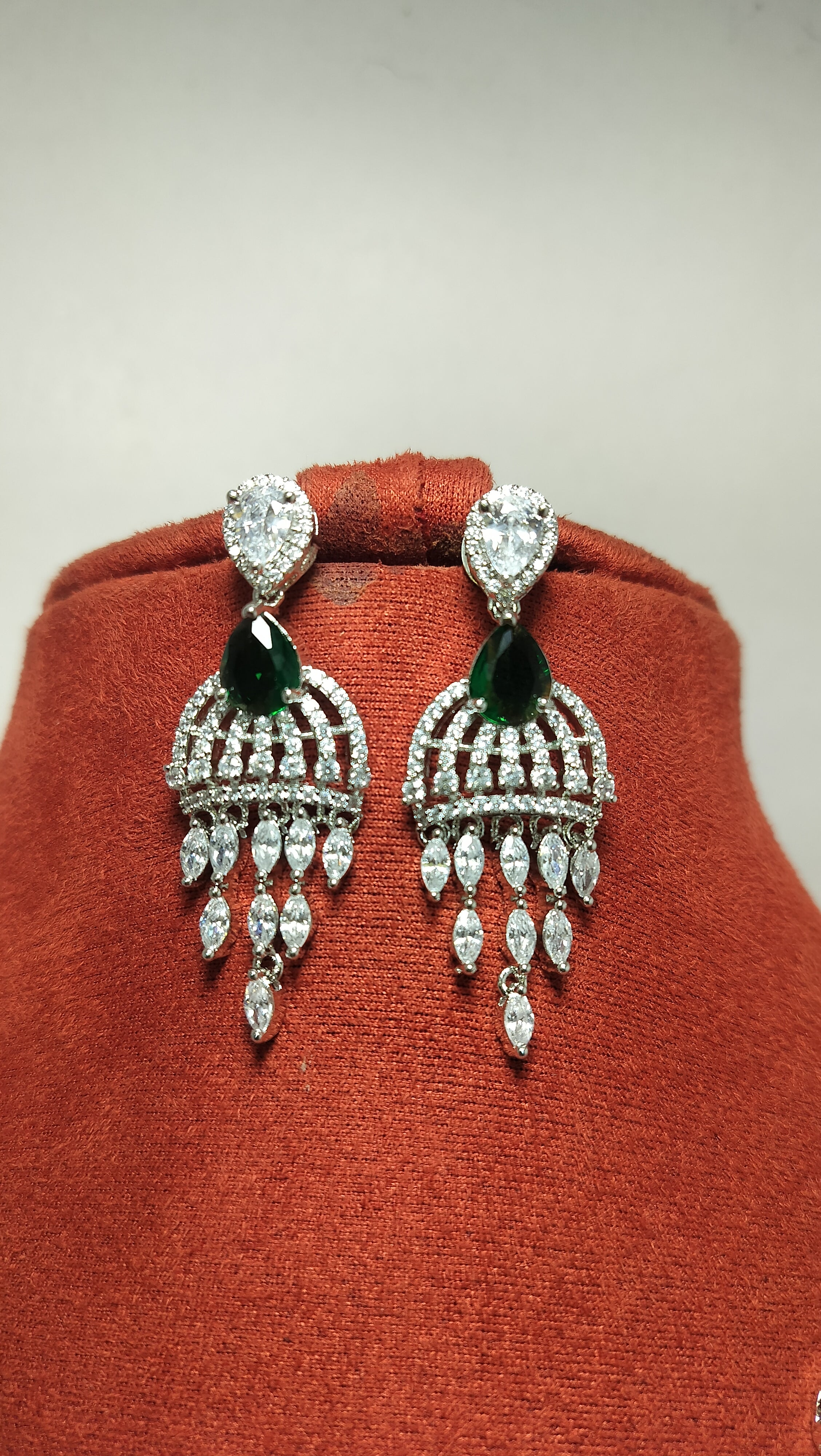 Oxidised Silver Chandbali Necklace Set with Matching Earrings for Women