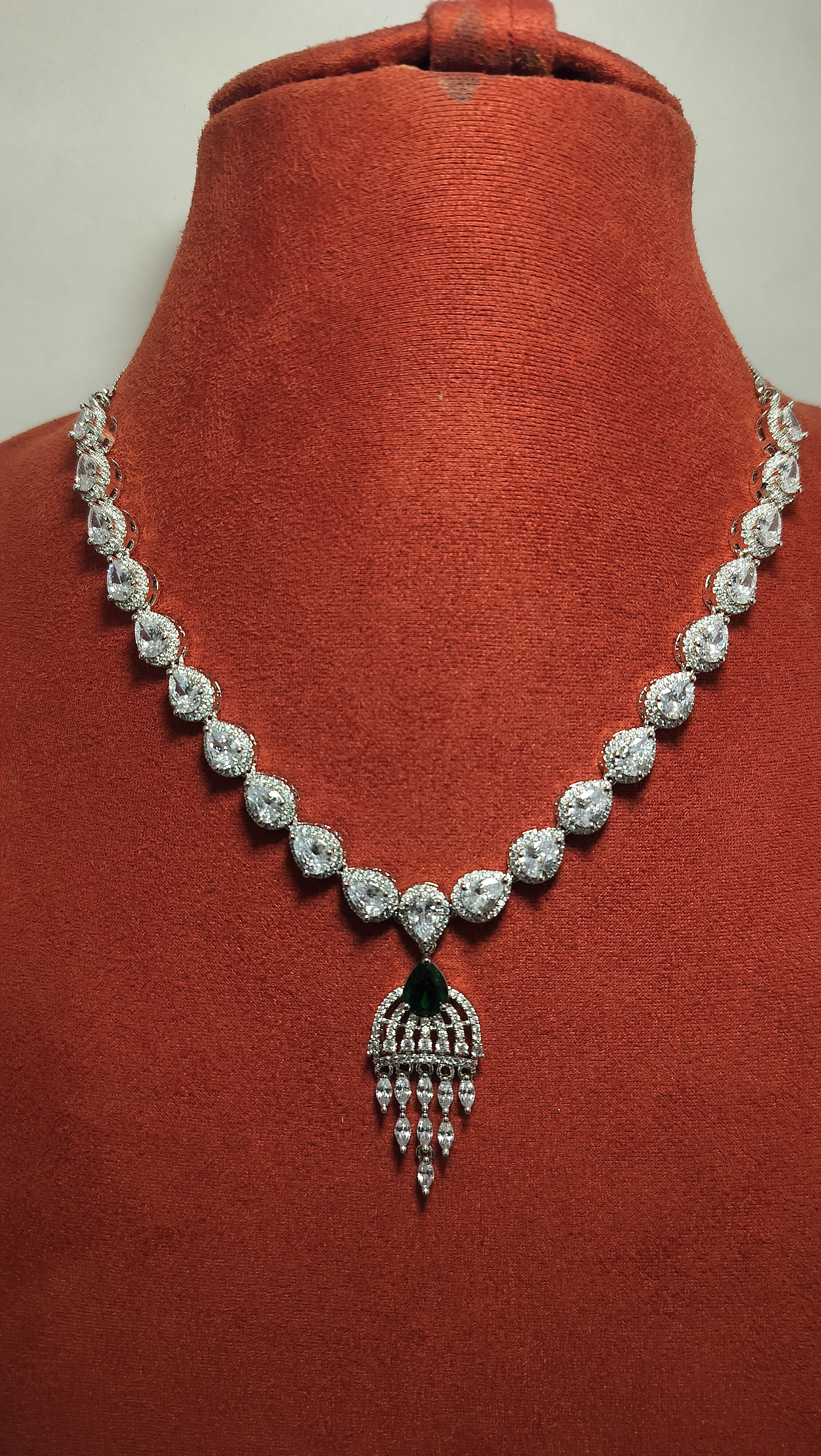 Oxidised Silver Chandbali Necklace Set with Matching Earrings for Women